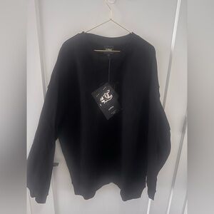 ACHOCK crew neck Black Men's Sweater size XL monogram logo brand new